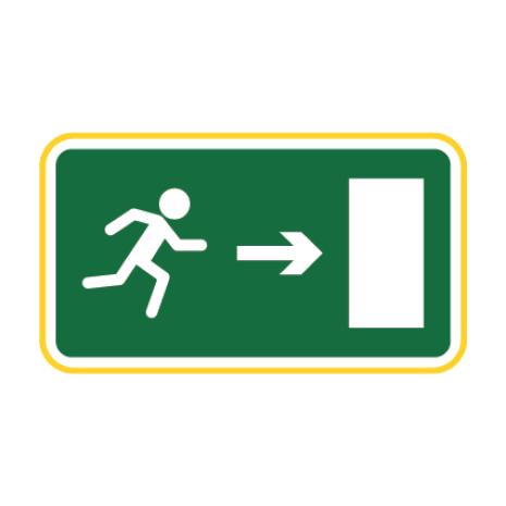 tunnel safety icon exit signs
