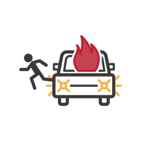 tunnel safety icon vehicle fire exit
