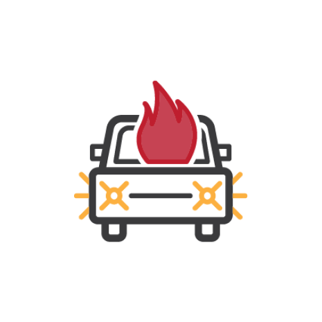 tunnel safety icon vehicle fire 