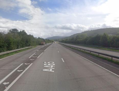 A465 east of Aberdulais