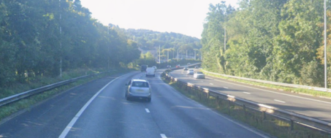 Street view picture of the A470 near Abercynon